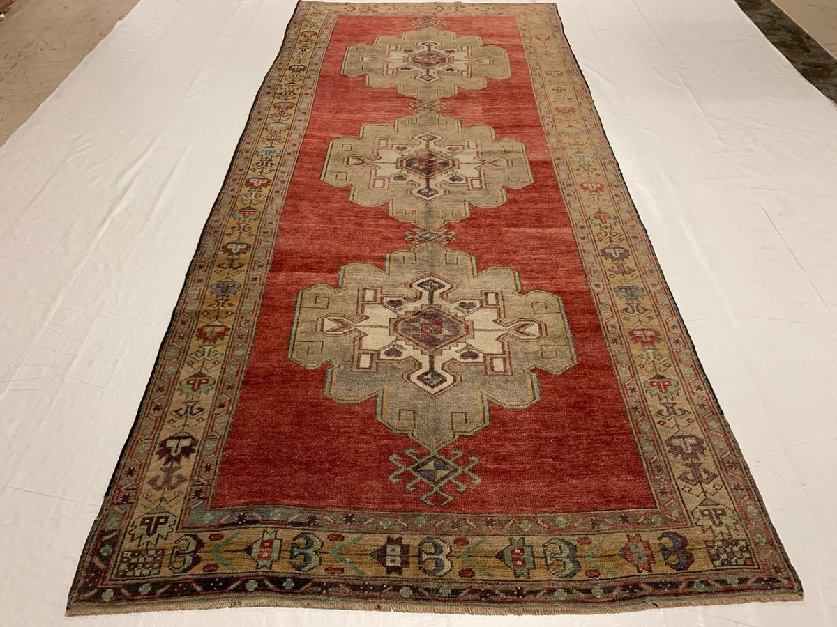 5x11 Rust and Ivory Turkish Tribal Runner