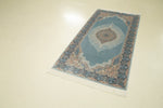 3x7 Blue and Gold Turkish Antep Runner