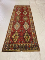 4x10 Red and Gold Turkish Tribal Runner