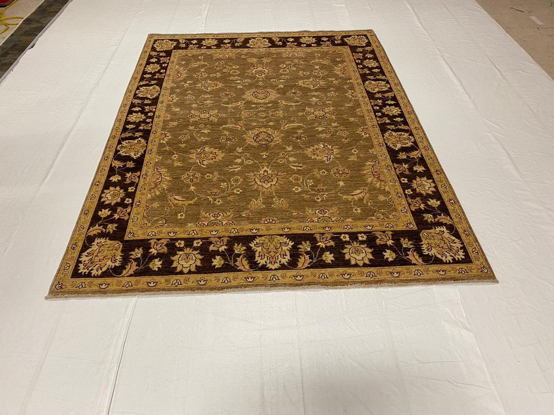 5x8 Gray and Brown Turkish Traditional Rug