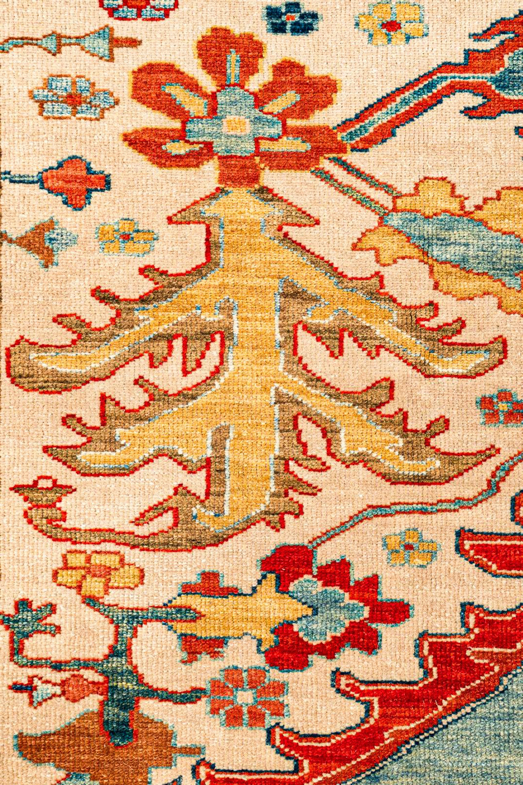 11x14 Blue and Red Turkish Traditional Rug