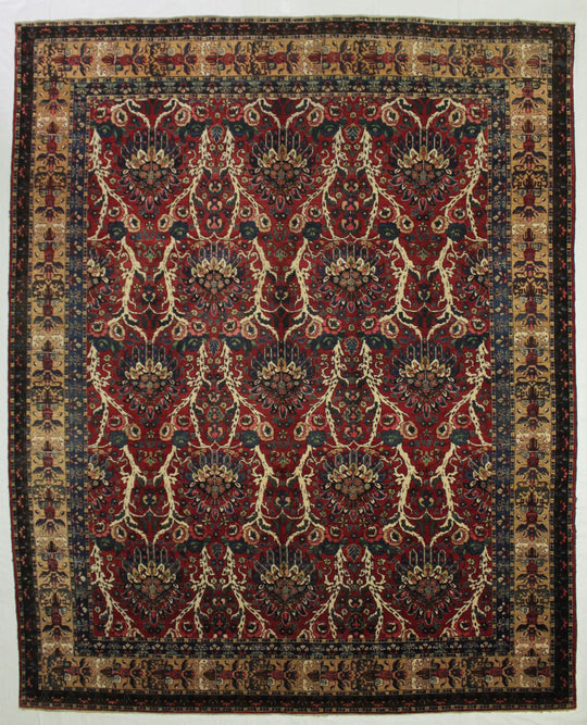 10x12 Red and Gold Persian Rug