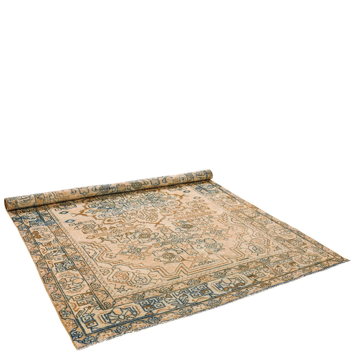 5x7 Blue and Beige Persian Rug