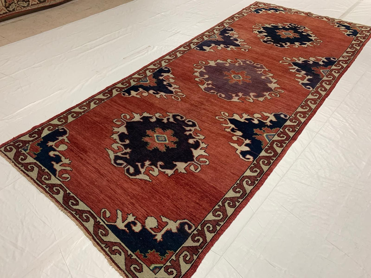 5x11 Red and Ivory Turkish Tribal Runner