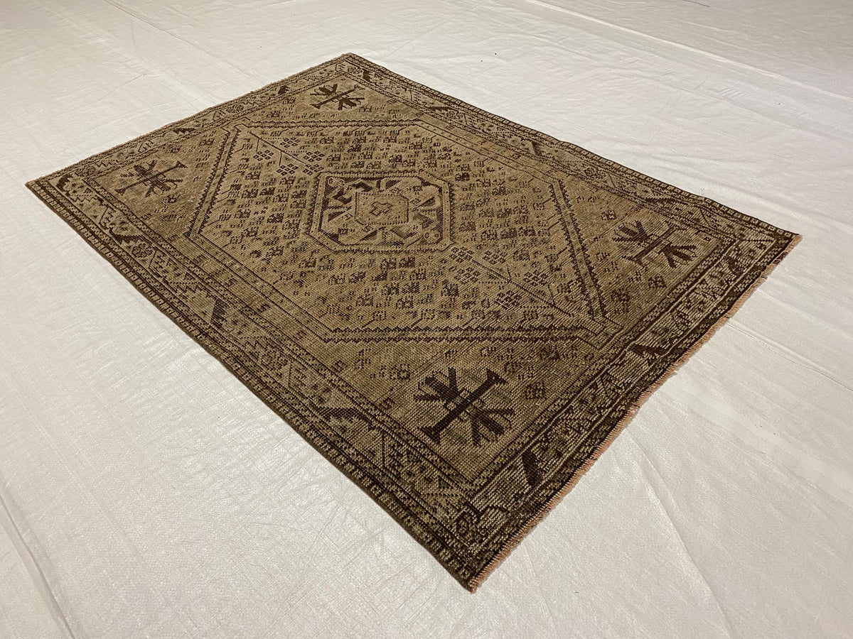 3x5 Beige and Brown Persian Traditional Rug