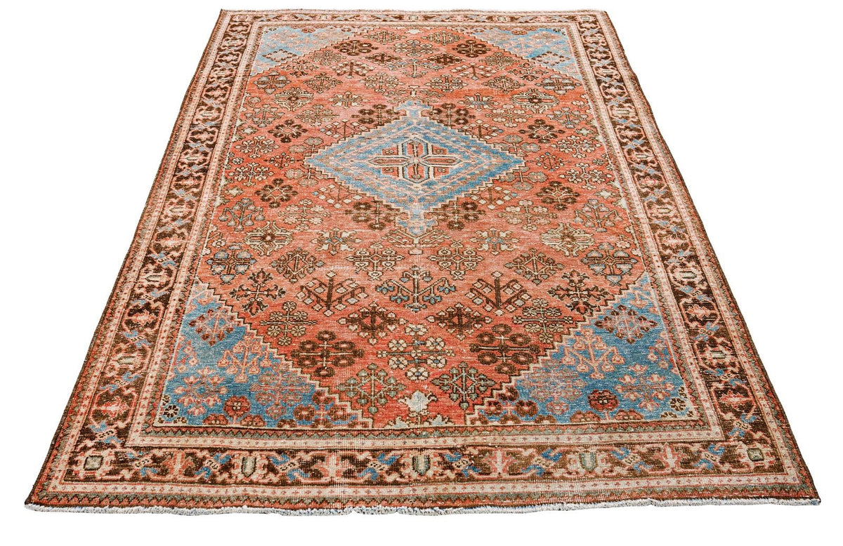4x6 Beige and Pink Persian Rug