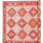 7x9 Red and Beige Turkish Patchwork Rug