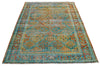 4x7 Blue and Red Persian Rug