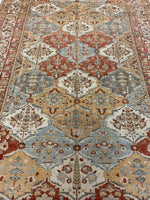 7x10 Multicolor and Red Persian Rug