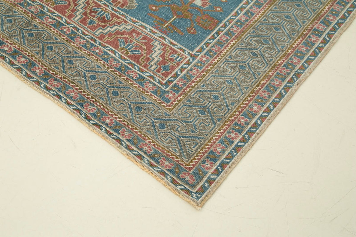 6x12 Red and Blue Turkish Tribal Runner