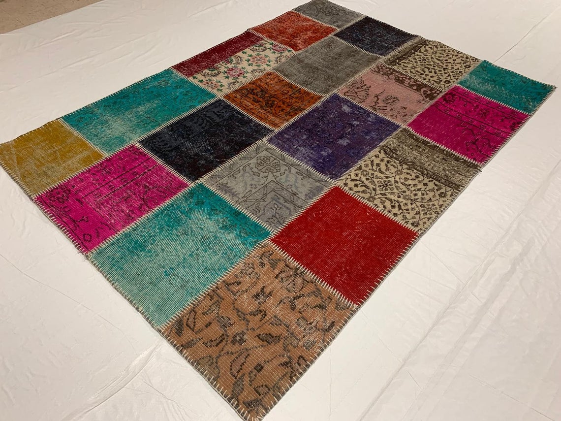 5x8 Multicolor Turkish Patchwork Rug
