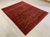 6x7 Red and Green Modern Contemporary Rug