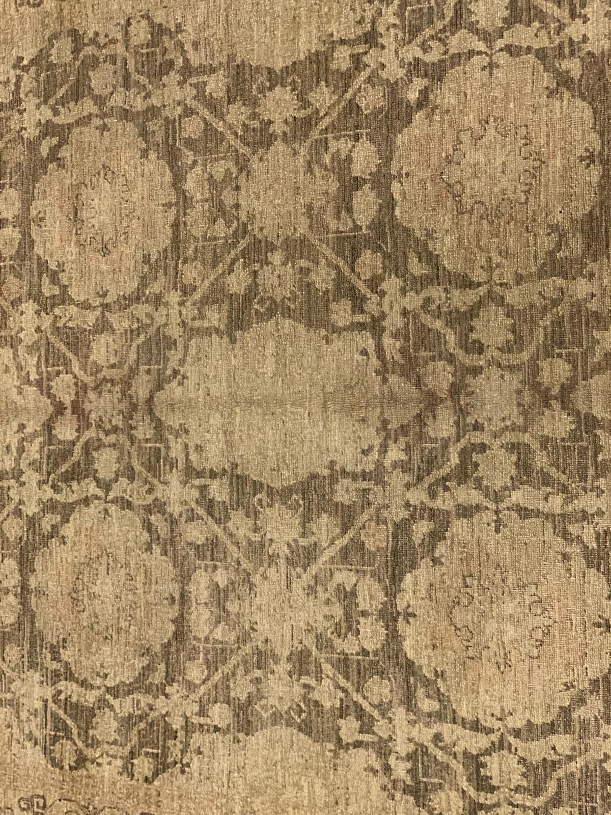 5x10 Gray and Beige Turkish Oushak Rug
