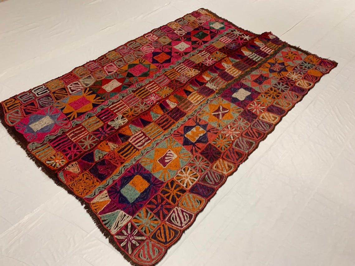 4x7 Multicolor Turkish Patchwork Rug