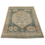 4x5 Blue and Beige Persian Rug