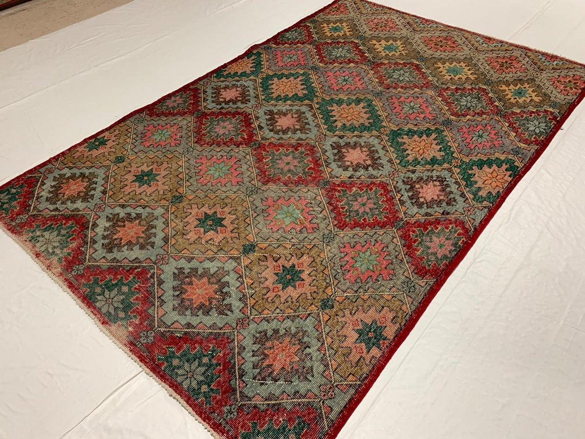 5x9 Multicolor Turkish Anatolian Rug