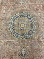 9x13 Rose and Blue Persian Rug