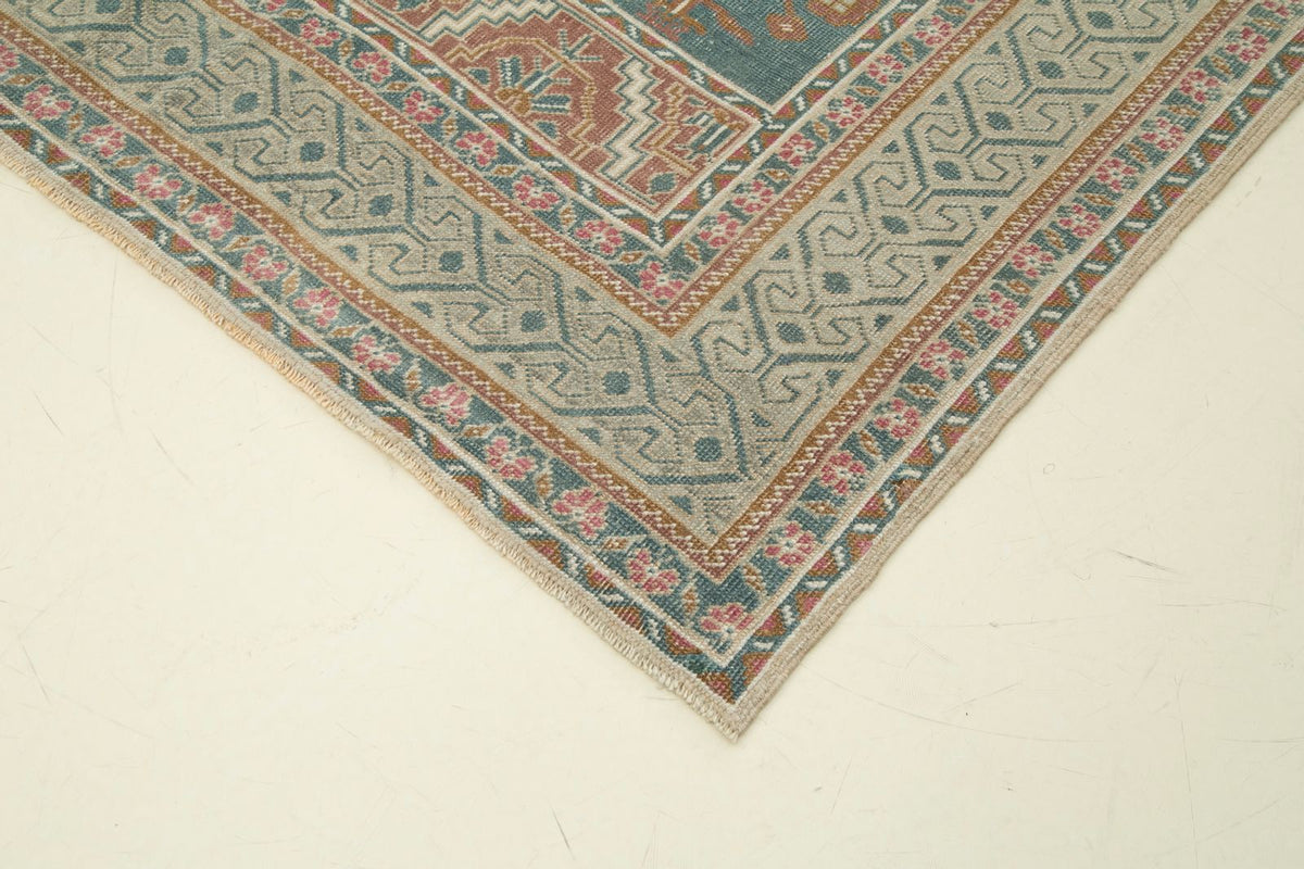 6x11 Red and Green Turkish Tribal Rug