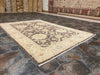 4x6 Brown and Ivory Turkish Oushak Rug