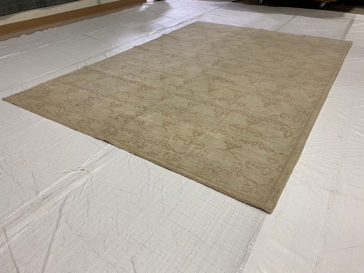 6x9 Ivory and Beige Persian Rug