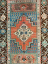 4x6 Blue and Brown Turkish Tribal Rug