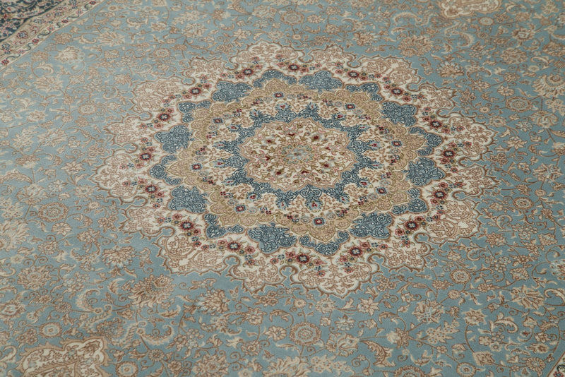 5x8 Blue and Green Turkish Antep Rug