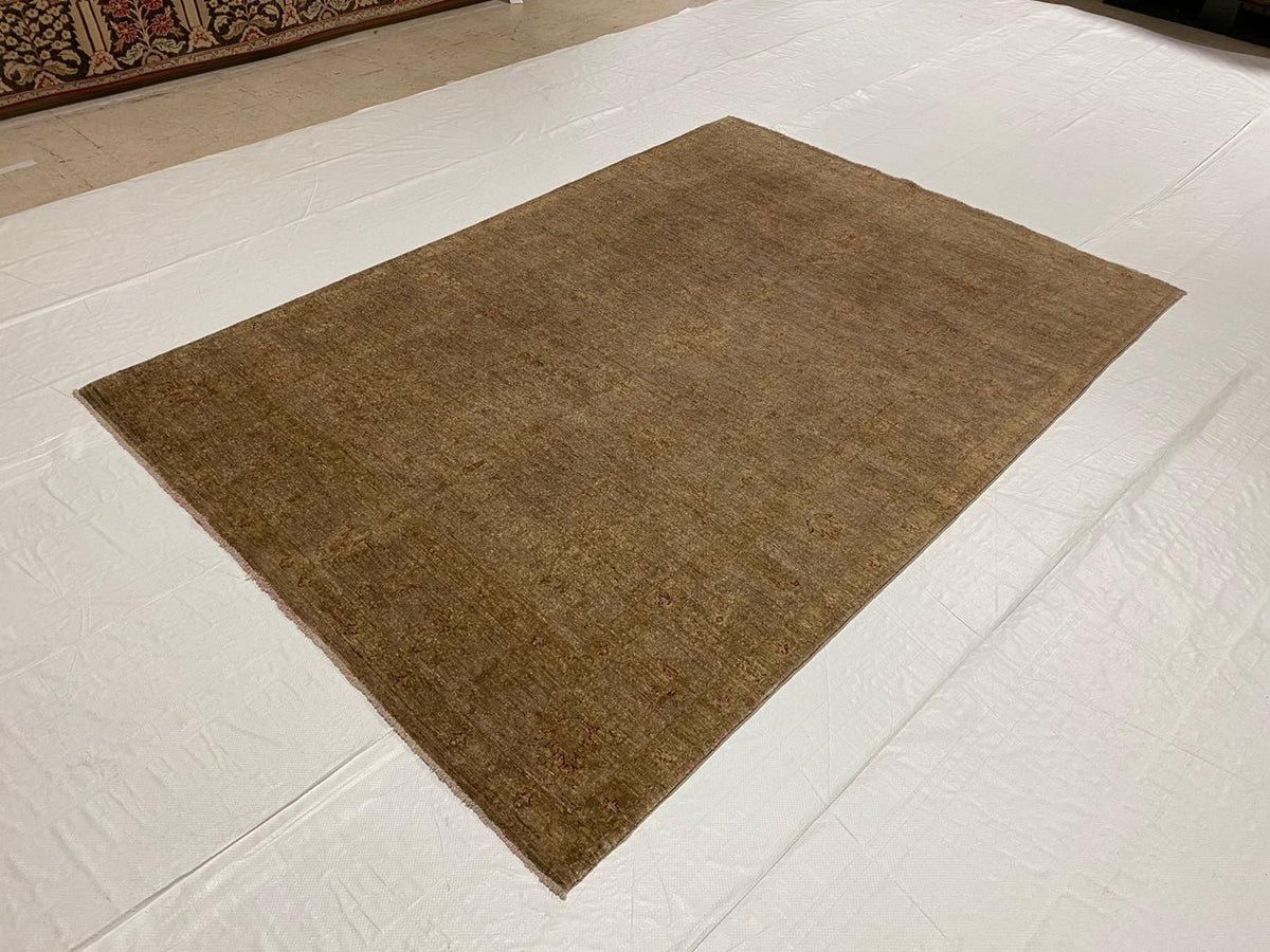 6x9 Brown Modern Contemporary Rug