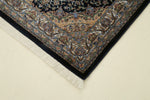 2x3 Navy and Ivory Turkish Antep Rug