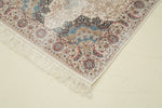 3x10 Blue and Ivory Turkish Antep Rug