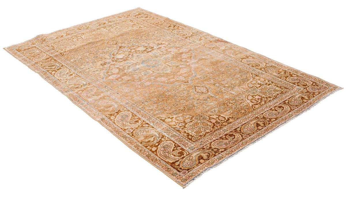 4x7 Beige and Brown Persian Rug