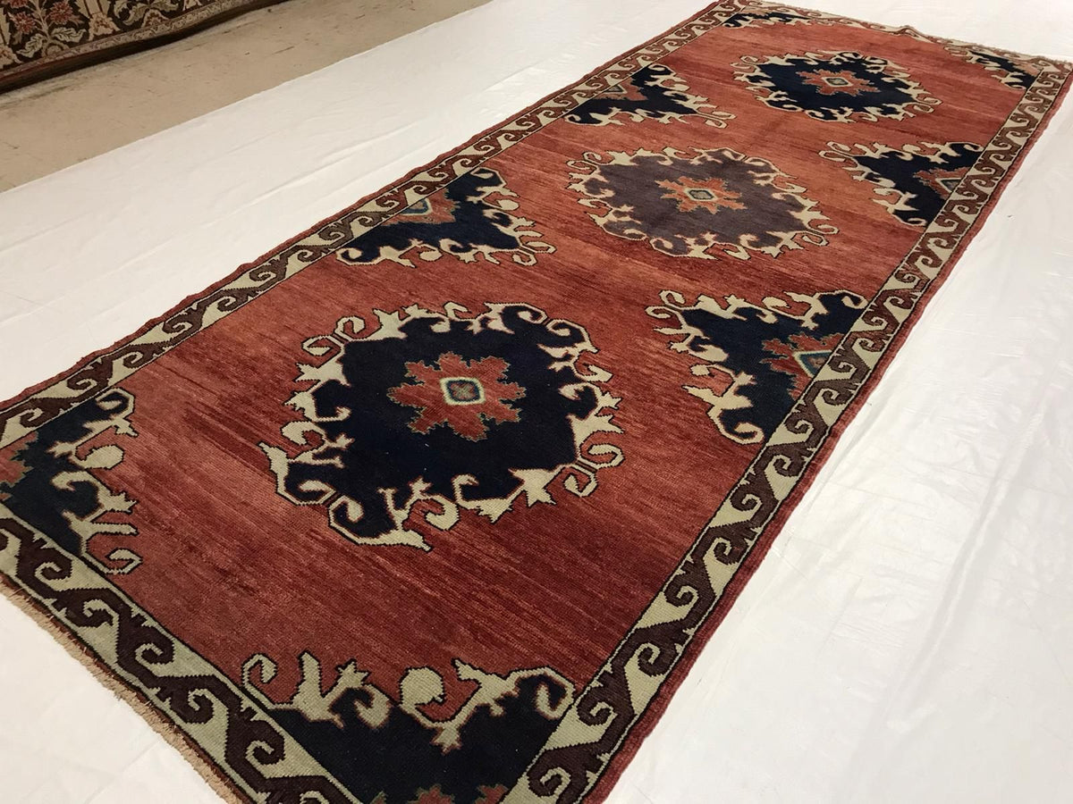 5x12 Red and Navy Turkish Tribal Runner
