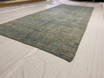 5x11 Blue and Ivory Modern Contemporary Runner