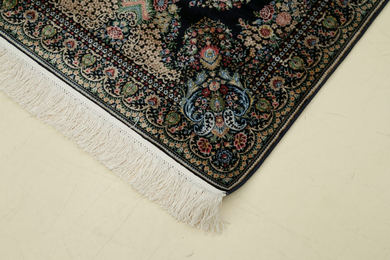 3x4 Navy and Gold Turkish Antep Rug