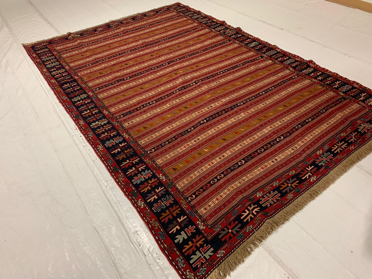 7x10 Multicolor Turkish Patchwork Rug