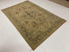 5x8 Beige and Gray Turkish Tribal Rug