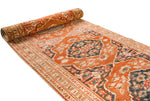 Vintage Handmade 3x14 Beige and Orange Persian Shiraz Distressed Area Runner