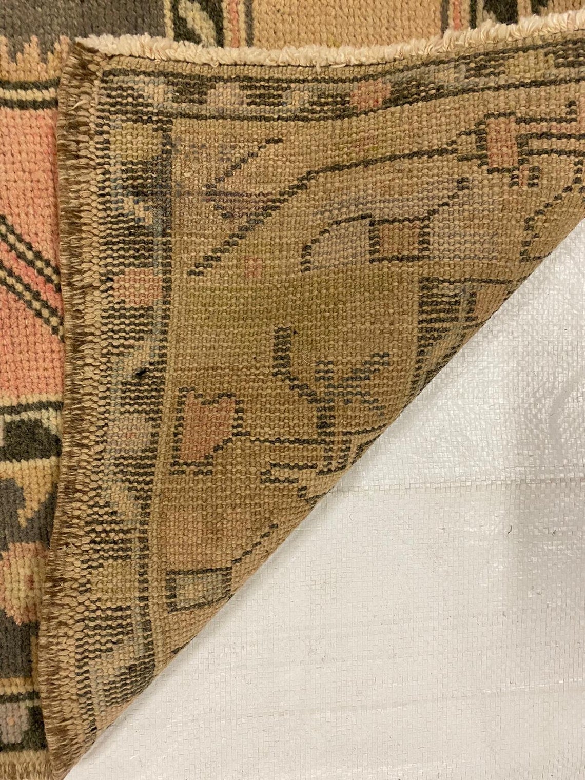 3x10 Ivory and Pink Turkish Tribal Runner