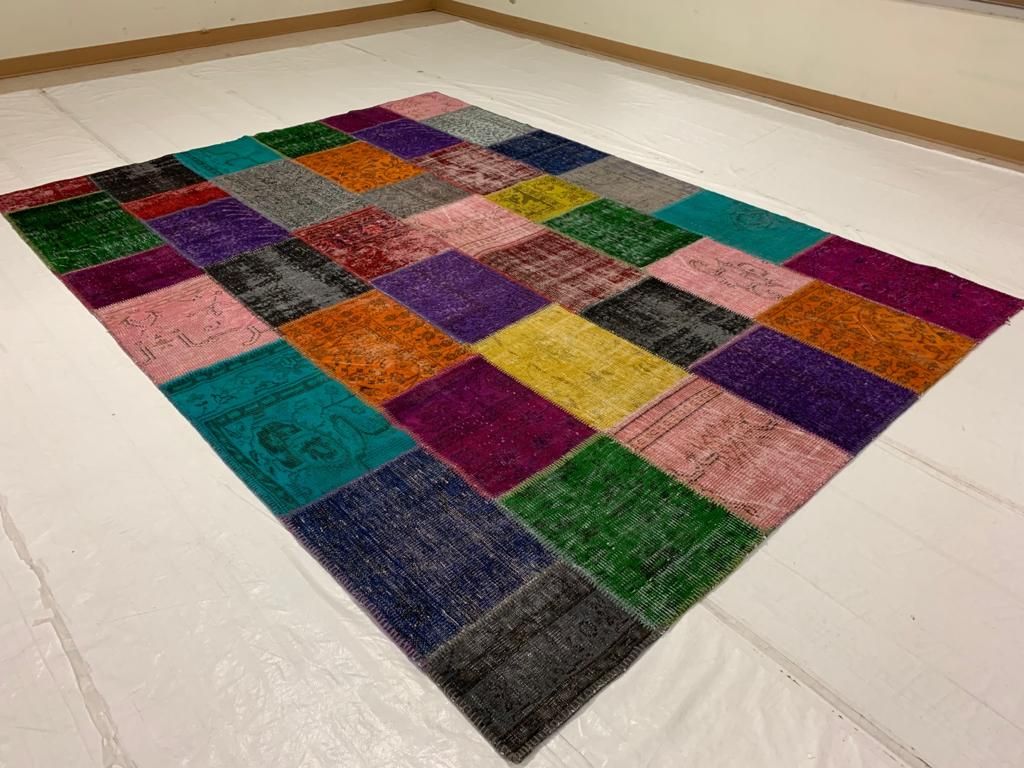 8x11 Multicolor Turkish Patchwork Rug