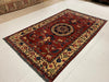 6x10 Red and Ivory Turkish Tribal Rug