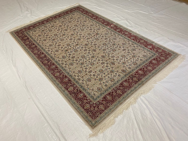 5x8 Gray and Multicolor Turkish Antep Rug