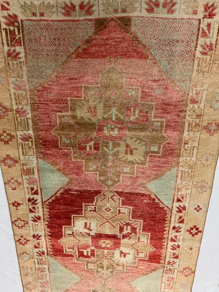 3x12 Red and Multicolor Turkish Tribal Runner
