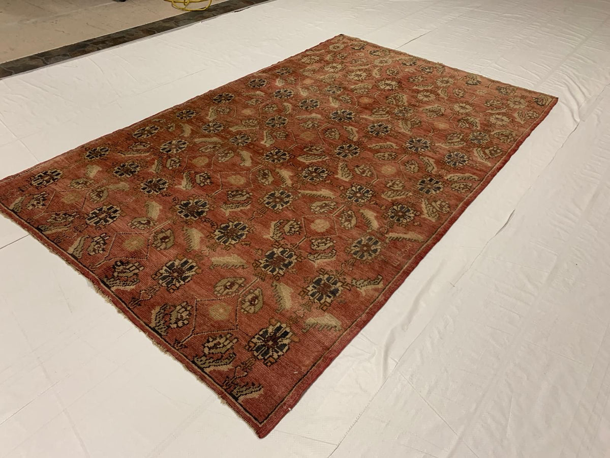 5x7 Red and Brown Turkish Tribal Rug
