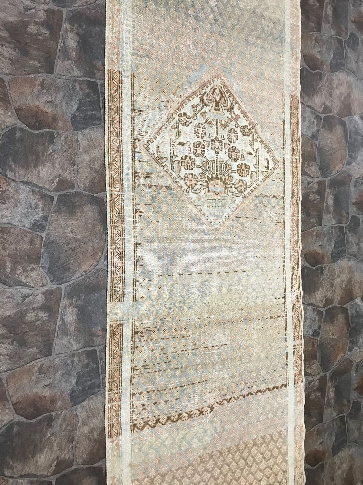 3x12 Green and Brown Persian Runner