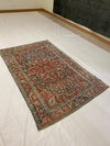 4x7 Navy and Green Persian Traditional Rug
