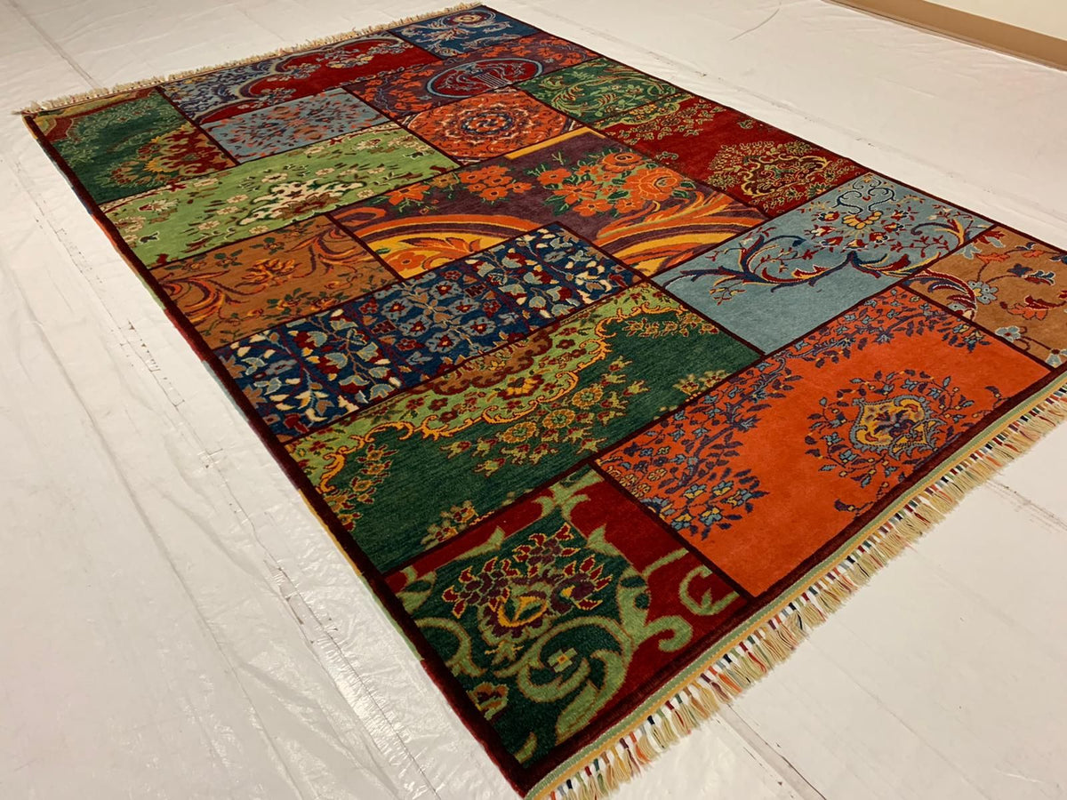 7x10 Multicolor Turkish Patchwork Rug