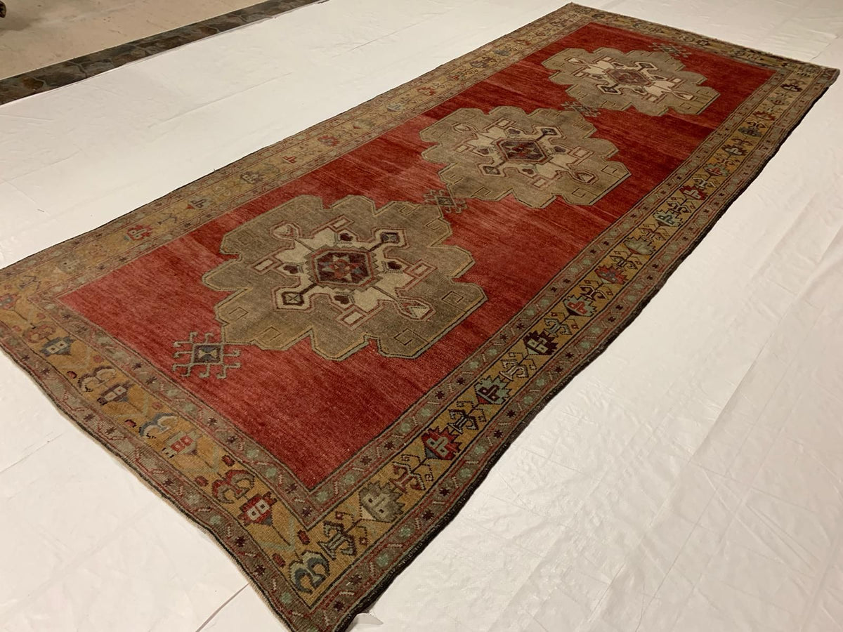 5x11 Rust and Ivory Turkish Tribal Runner