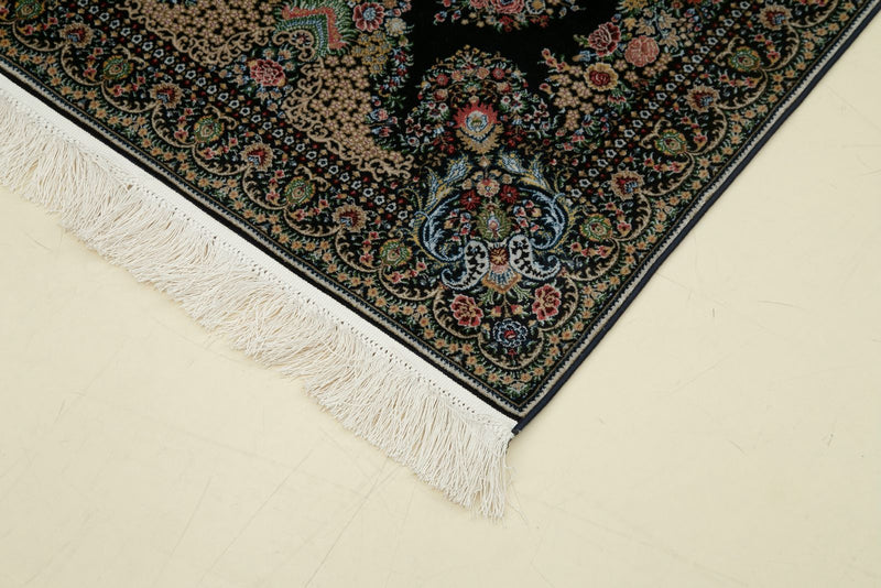 3x4 Gold and Navy Turkish Antep Rug