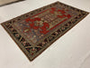 5x8 Red and Black Turkish Tribal Rug