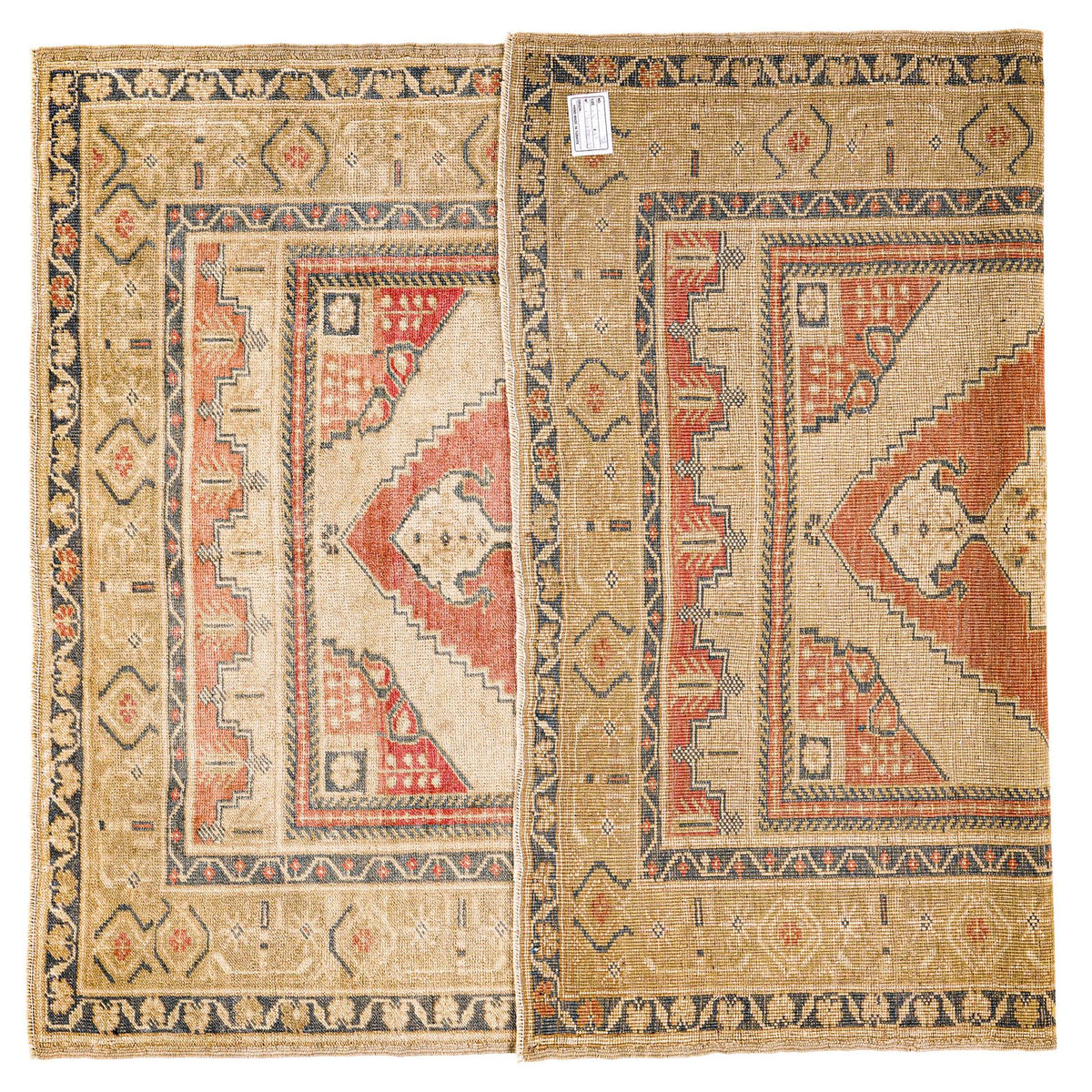 4x6 Red and Beige Turkish Tribal Rug