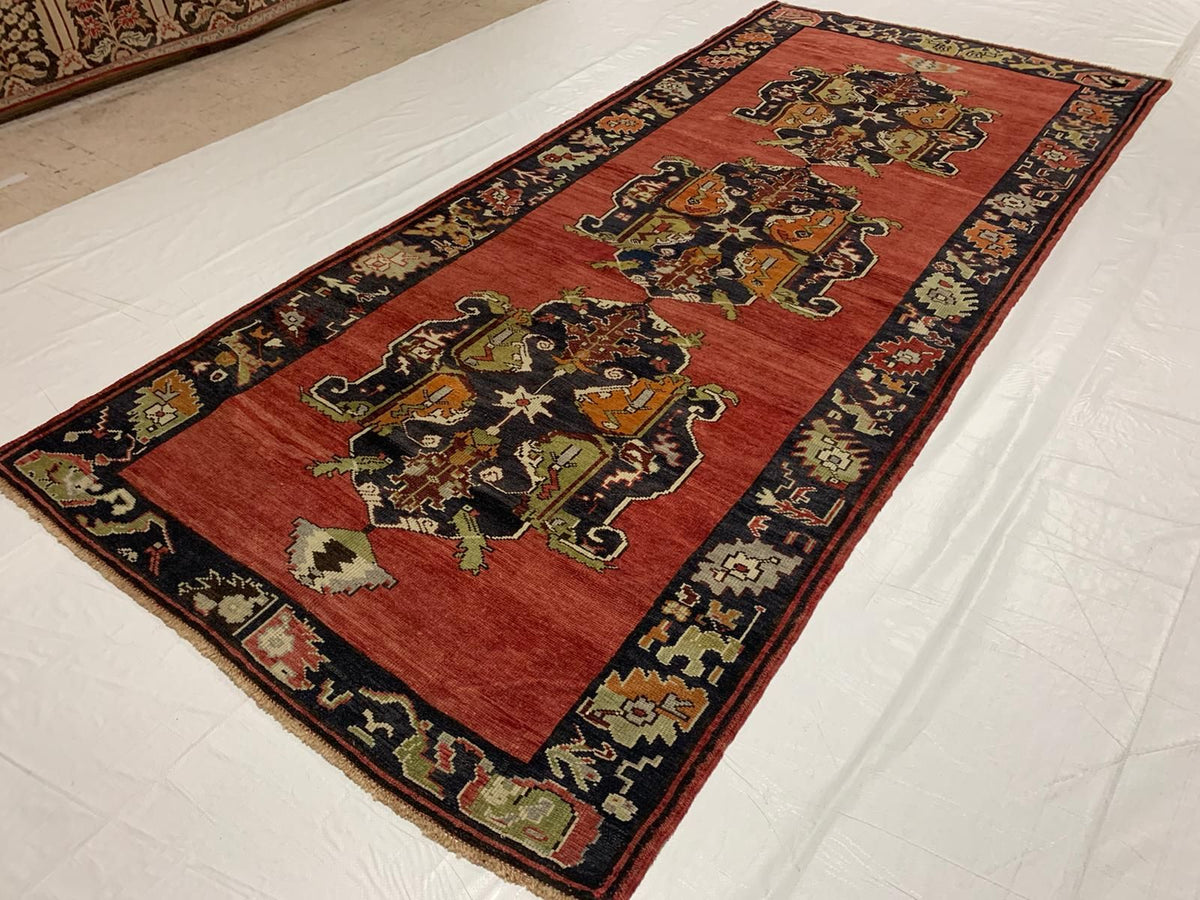 5x11 Red and Navy Turkish Tribal Runner